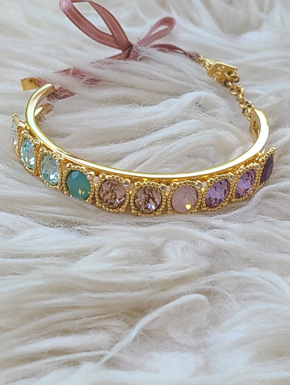 Beautiful Swarovski Bracelet Rosette Bangle - Excellent Condition Size Medium